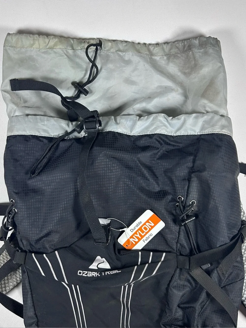 Ozark Trail Backpack 45L Camping Hiking Adjustable Frame Cushions W/ Rain Guard
